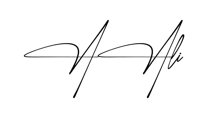 A Ali simple name signature style in English