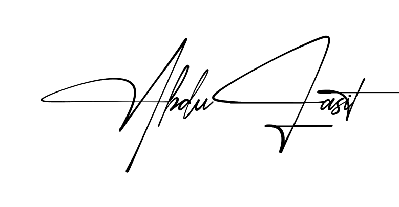 Simple Abdul Basit signature style