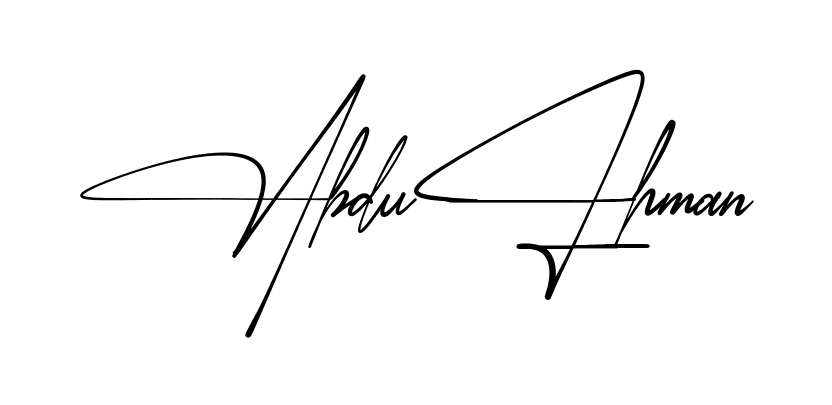 Simple Abdul Rahman signature style