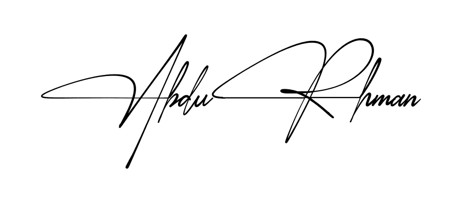 Simple Abdur Rahman signature style