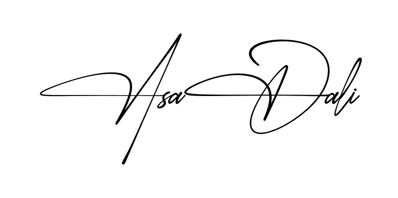 Asad Ali simple name signature style in English