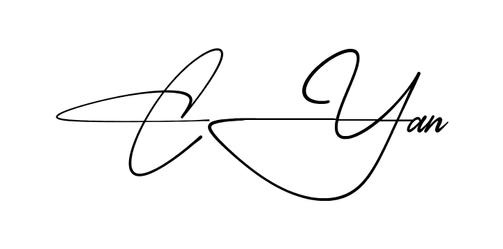 Cyan simple name signature style in English