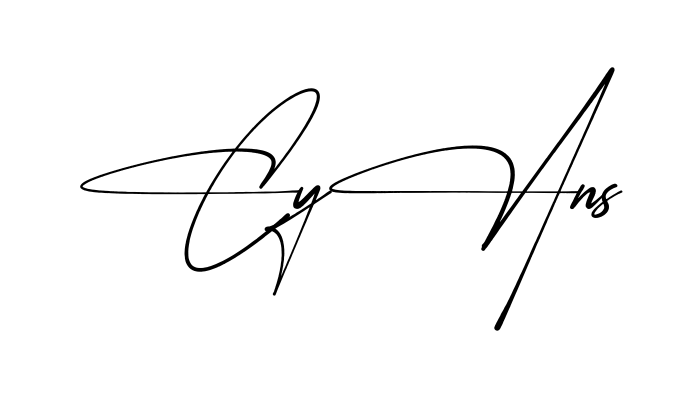 Cyan S simple name signature style in English