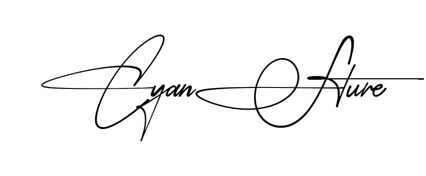Cyan Signature simple name signature style in English