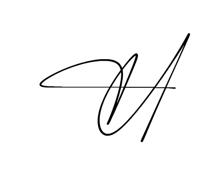 H simple name signature style in English