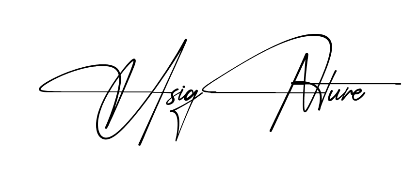 H Signature simple name signature style in English