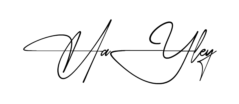 Hayley simple name signature style in English