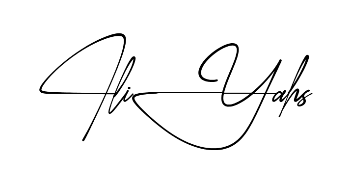 Iliyah S simple name signature style in English