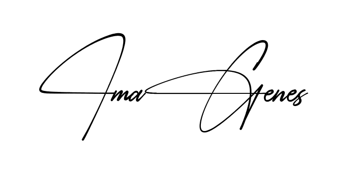 Imagene S simple name signature style in English