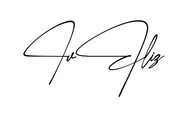 Iveliz simple name signature style in English