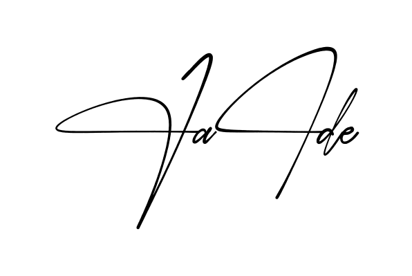 Jaide simple name signature style in English