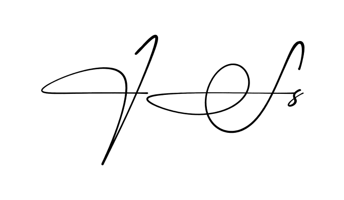 Js S simple name signature style in English