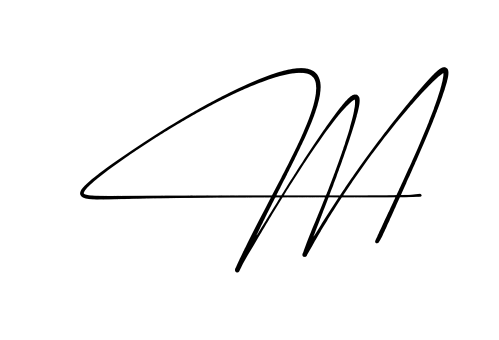 M simple name signature style in English