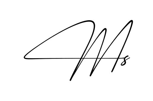 M S simple name signature style in English