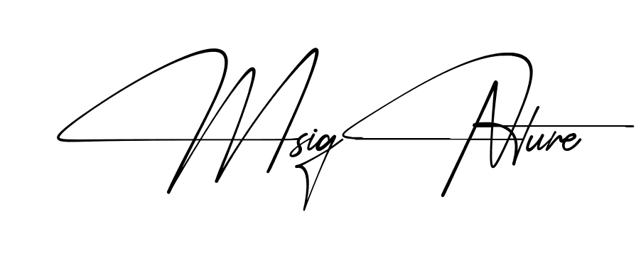 M Signature simple name signature style in English