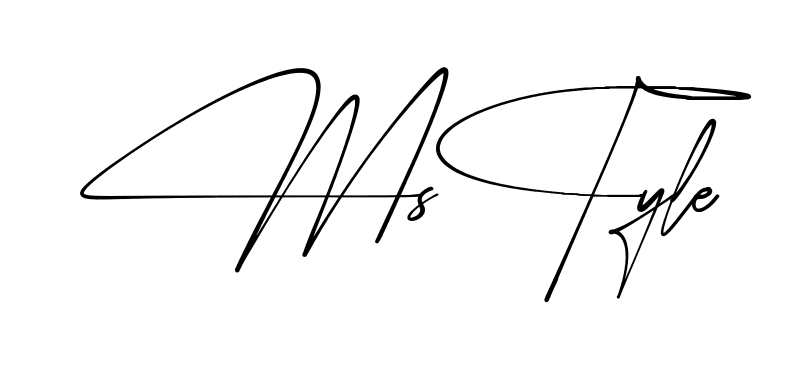 M Style simple name signature style in English