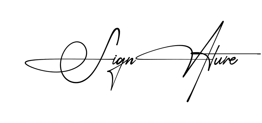 Signature simple name signature style in English