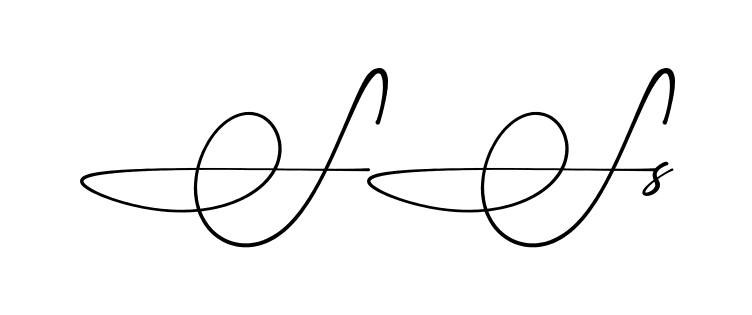 Ss S simple name signature style in English