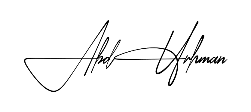 Signature design idea for Abdur Rahman