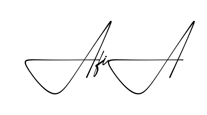 Signature design idea for Afia