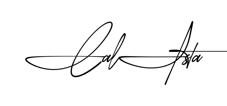 Calista practice signature writing style