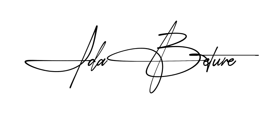 Idabell Signature practice signature writing style