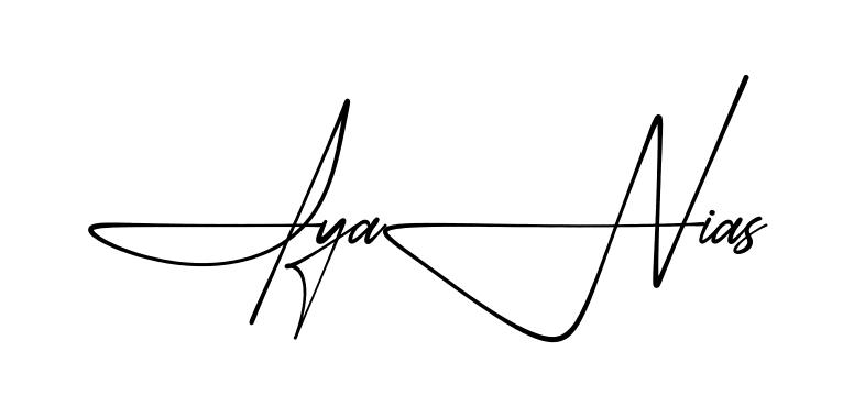 Iyania S practice signature writing style