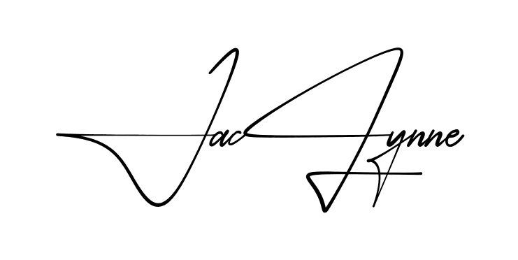 Jaclynne practice signature writing style