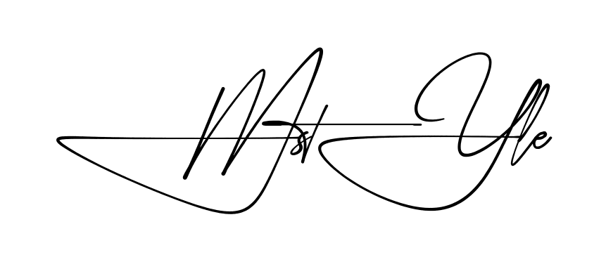M Style practice signature writing style