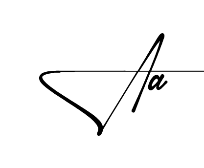 A A name signature writing style