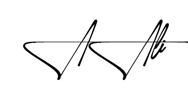 A Ali name signature writing style