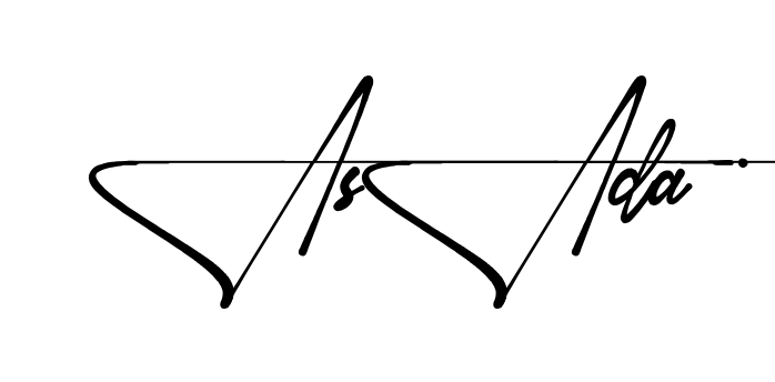 Asad A name signature writing style