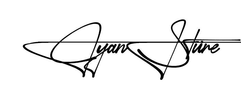Cyan Signature name signature writing style