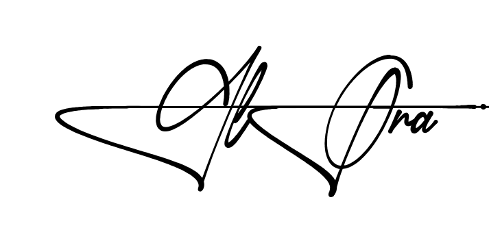 Glora name signature writing style