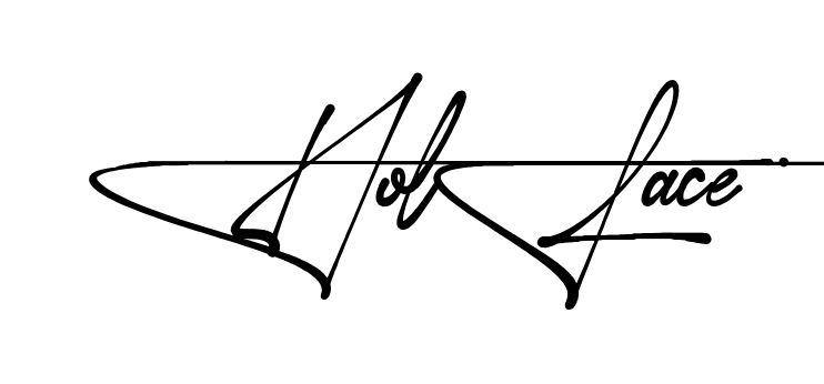 Hollace name signature writing style