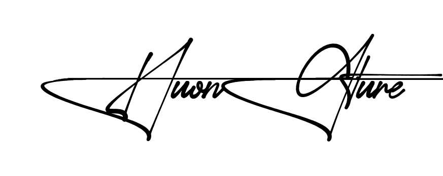 Huong Signature name signature writing style