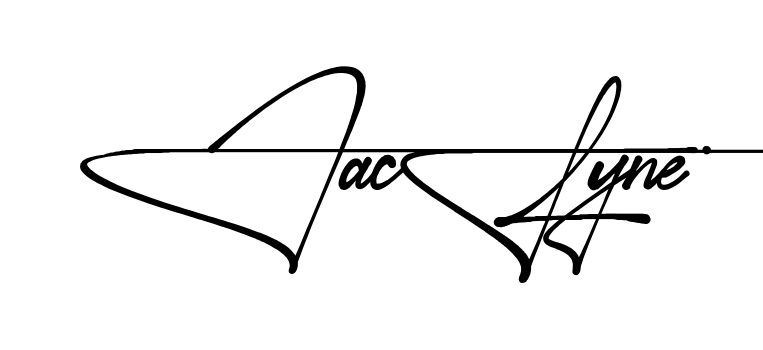 Jaclyne name signature writing style