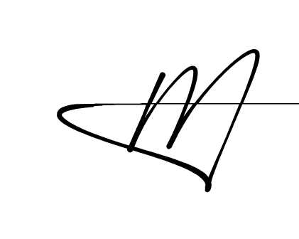 M name signature writing style