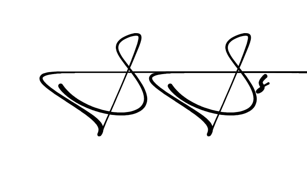 Ss S name signature writing style