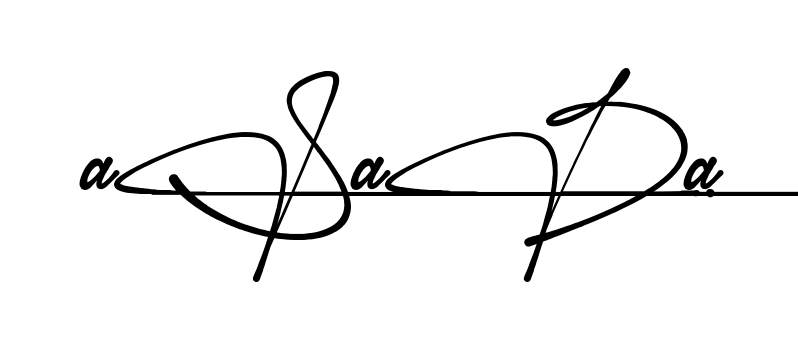 Asad A signature PNG download preview