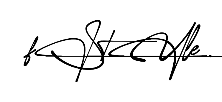 F Style signature PNG download preview