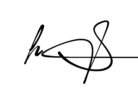 H S signature PNG download preview