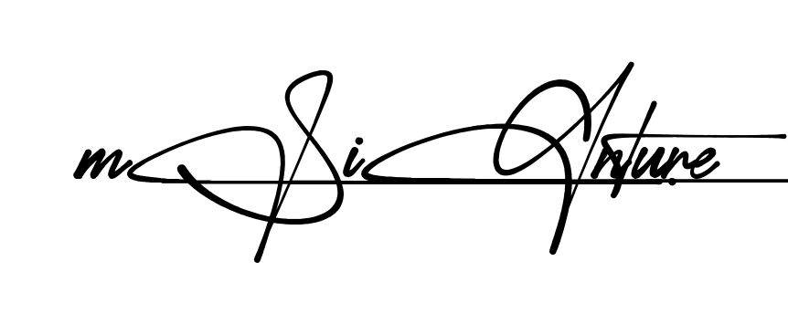 M Signature signature PNG download preview