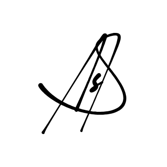 As S signature without background preview