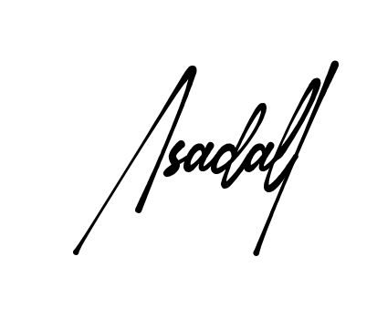 Asad Ali signature without background preview