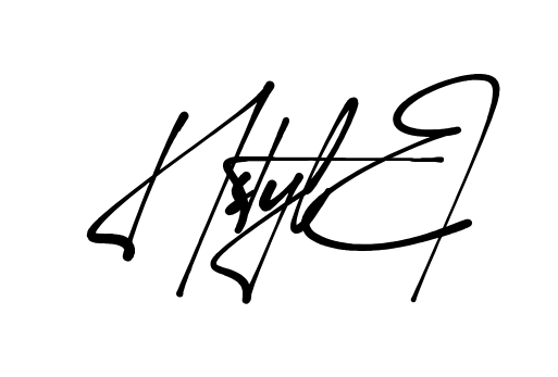 H Style signature without background preview