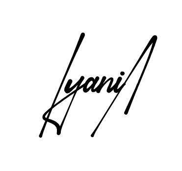 Iyania signature without background preview
