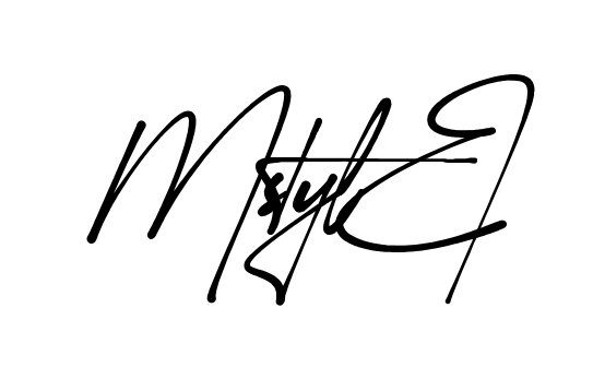 M Style signature without background preview