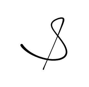 S signature without background preview