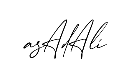 Asad Ali creative signature style in English
